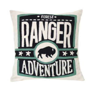 STBR | hand embroidered throw pillow - Forest Ranger